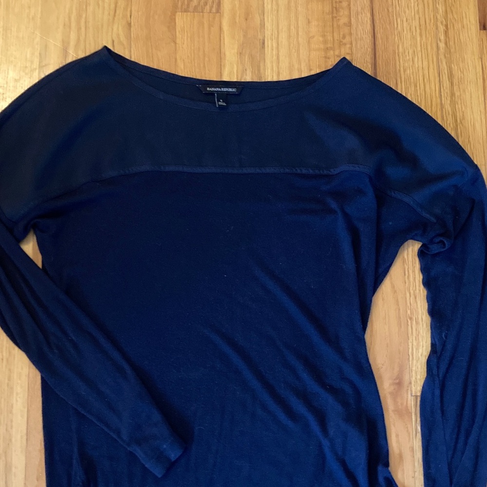 Banana Republic navy Long-Sleeve shirt